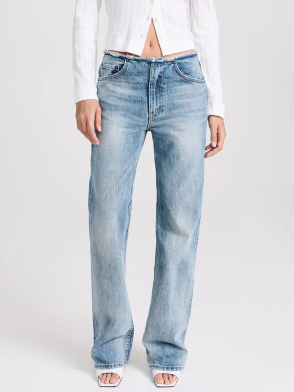 ASKK NY No Waistband Straight Leg Jeans Size 24